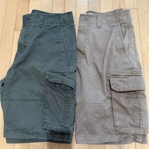 Goodfellow & Co Men's Cargo Shorts - Green and Tan
